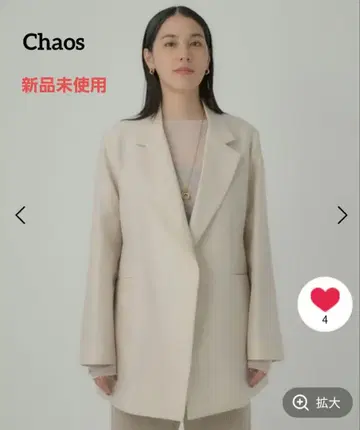 기간 한정 [ 미사용 새상품 ] 카오스 2025 발란스룸 자켓 아이보리