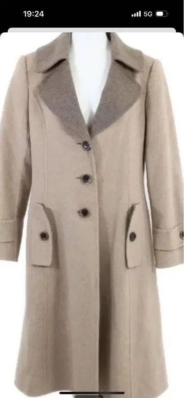 가격 인하 미사용 새상품 FOXEY 캐시미어 100% 베이지 롱 코트