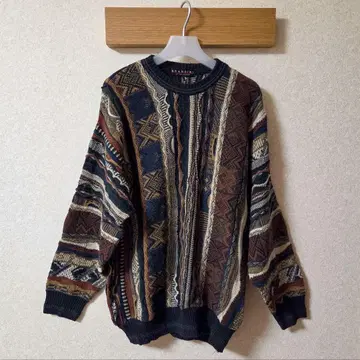 BRANDINI 기하학 패턴 니트 스웨터