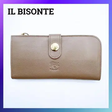 새상품 일비종떼 소가죽 TORTORA 장지갑 가죽 베이지 브라운