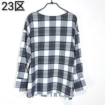 23구 빅 사이즈 멜톤 체크 플란넬 셔츠