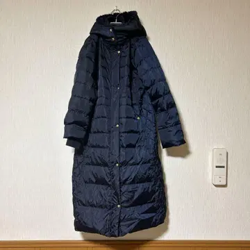 리브인컴포트 펠리시모 롱 다운 코트 네이비