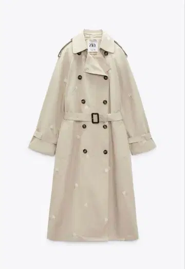 자수 트렌치코트