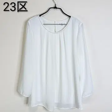 23구 빅 사이즈 비쥬 턱 블라우스