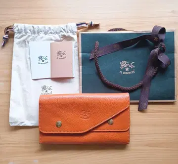 [ 새상품 ] IL BISONTE 롱 지갑 오렌지