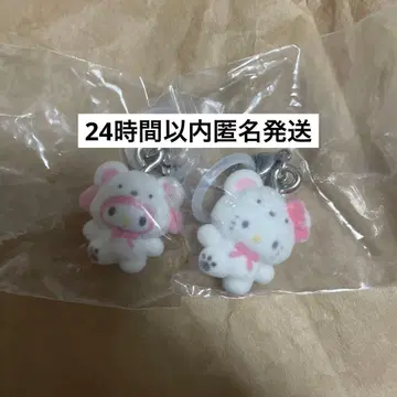 산리오 산리오 캐릭터즈 포근포근 스노우 메지루시 액세서리 2개