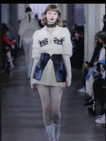 fetico 가죽 벨트 스커트