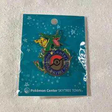 새상품 포켓몬 센터 스카이츠리 로고핀즈 피카츄 & 레쿠자 포켓몬 센터