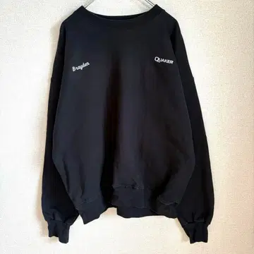 Hanes 원포인트 자수 심플 아메카지 스트릿 칼리지 블랙 L