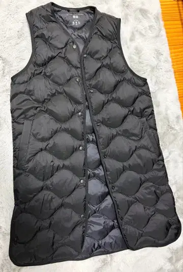 [ 1회 착용 ] ULTRA LIGHT DOWN 롱 다운 베스트 S 블랙