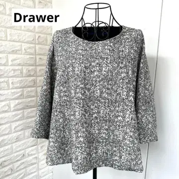 [ Drawer ] 드로어 루즈핏 화이트 블랙 믹스 긴팔 풀오버 36