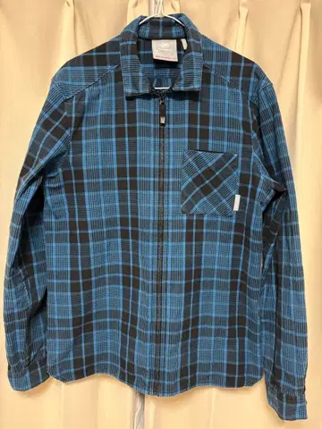 MAMMUT 긴팔 셔츠 파랑과 블랙 체크