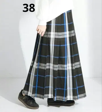 서니 라벨 플리츠 롱 스커트 38