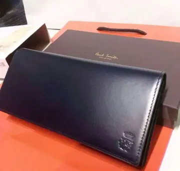 정가 32500 폴스미스 컬렉션 장지갑 소가죽 네이비