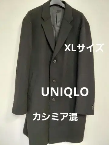 새상품급 캐시미어 혼방 유니클로 체스터 코트 블랙 XL 사이즈