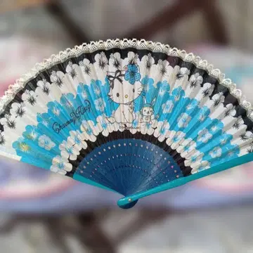 챠미 키티 블루 하이비스커스 부채 2006년 초레어 얼룩 있음