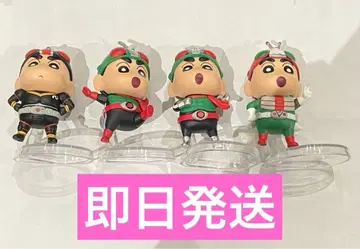짱구는 못말려(크레용 신짱) x 가면라이더 피규어 전 4종 컴플리트 세트