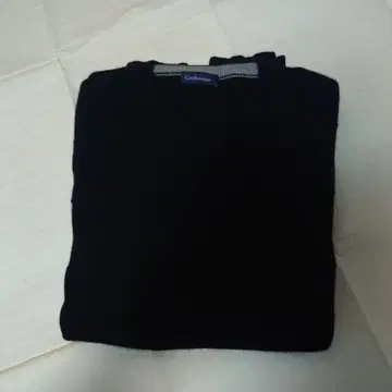 Fujikou 후지코 캐시미어 숨겨진 무늬 체크 무늬 스웨터 검정 블랙