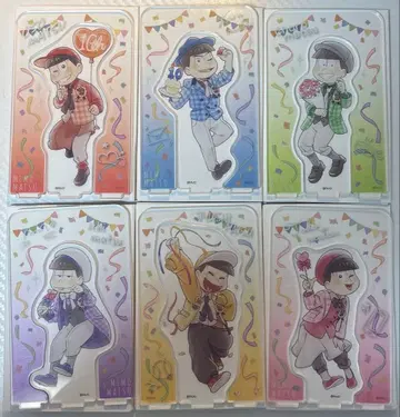 오소마츠 6쌍둥이 트레이딩 빅 아크릴 스탠드 컴플리트 세트