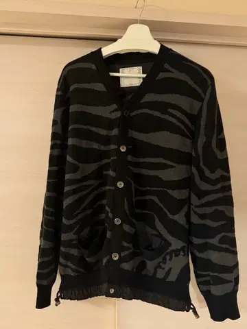 sacai 제브라 패턴 가디건 사이즈 2