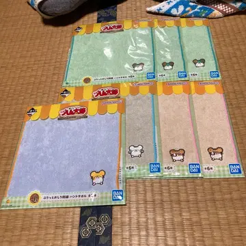 제일복권 햄스터 쥐 J상 핸드 타월 혼합 7개 세트