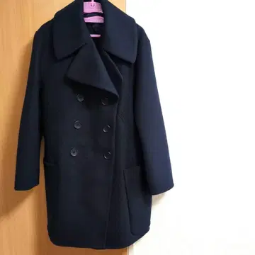 UNIQLO +J 질 샌더 더블 페이스 피 코트 네이비 L