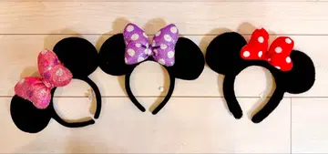 미키 귀 머리띠 3개 세트