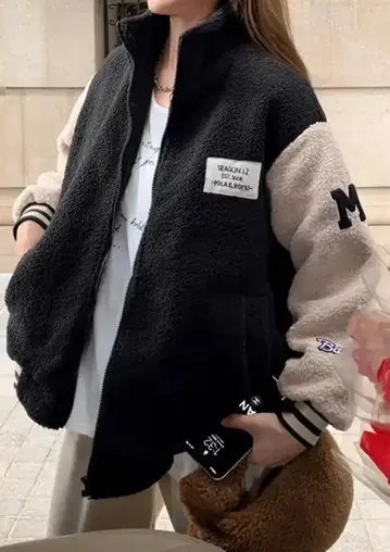 미사용 새상품 여성용 아우터 점퍼 자켓 블랙 L 사이즈