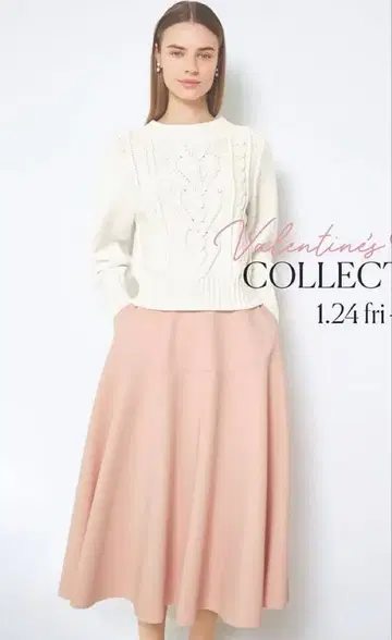 폭시 Knit Top Amore 피오니 핑크 38