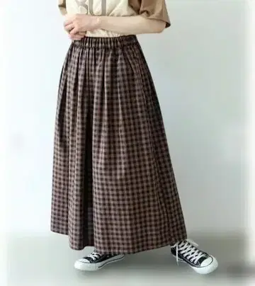 연휴 한정판 가격 인하 제품 염색 깅엄 체크 스커트