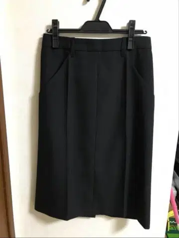 질 샌더 블랙 미디 스커트 블랙 이탈리아제