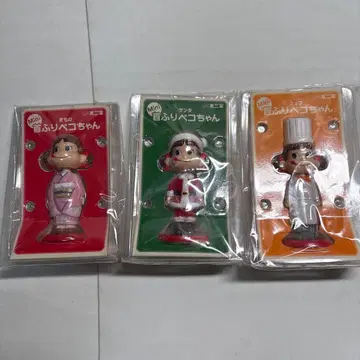 미니 페코짱 피규어 3개 세트 흔들리는 페코짱 후지야