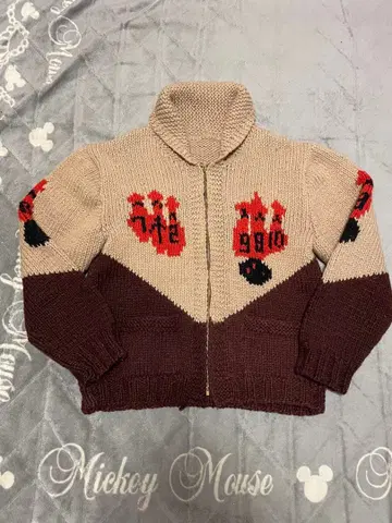 60s 카우친 스웨터 볼링 패턴