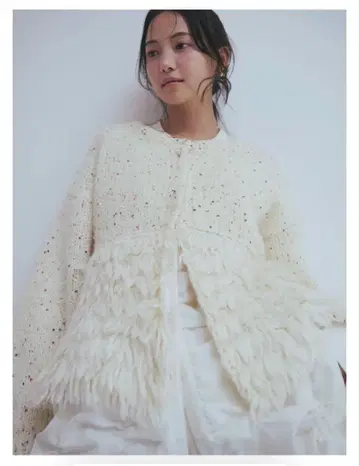 [ Andequal ] fringe design gritter knit