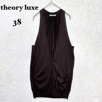 띠어리 럭스 니트 베스트 롱 베스트 38 슬리브리스 가디건