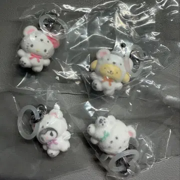 산리오 메지루시 액세서리 포근포근 스노우 4세트