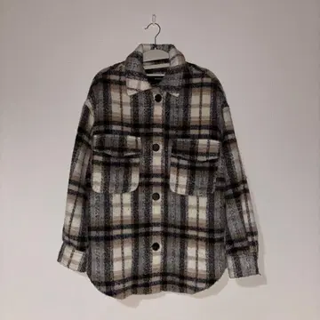 버쉬카 보아 자켓 체크 무늬