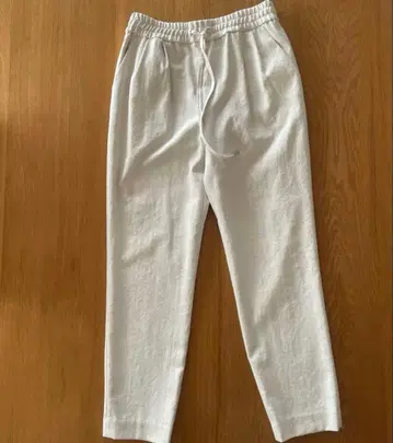 portcros 화이트 팬츠 허리밴딩