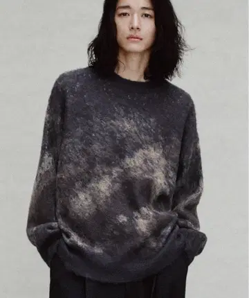 WYM MOHAIR BLEND JACQUARD SHAGGY KNIT