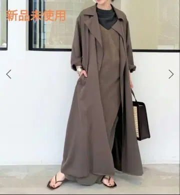 미사용 새상품 정가 약 6만 라빠르망 롱 트렌치코트