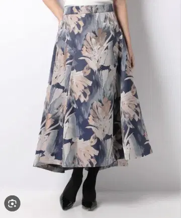 마이 스트라다 사이드 플레어 자카드 스커트 새상품급