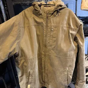 Cabela's 후드 부착 카키 자켓 L 사이즈