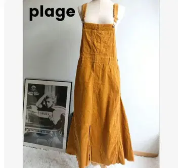 일본제 Plage 코듀로이 살로펫 36 카멜