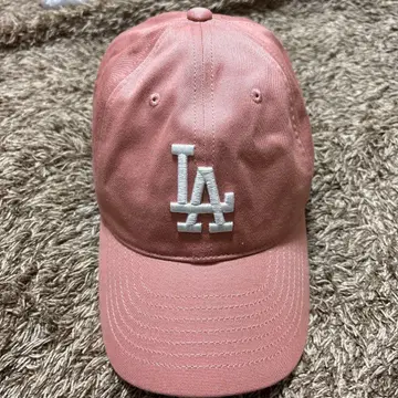 MLB LA 로고 캡 핑크
