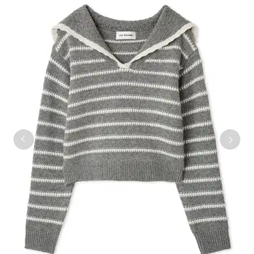 LILY BROWN 릴리 브라운 세일러 카라 니트탑 GRY