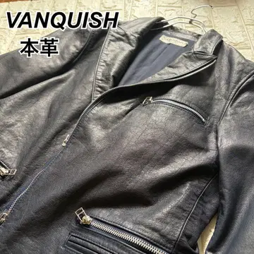 VANQUISH 리얼 가죽 더블 라이더스 자켓 S