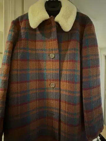 아페쎄 A.P.C. 여성용 롱 코트 체크 무늬