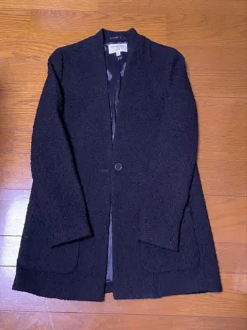 CARINE ROITFELD x 유니클로 노카라 자켓 블랙