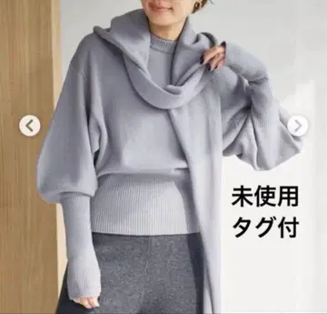 미사용 택 포함 JANE SMITH 별주 BALLOON SL 풀오버