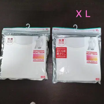 유니클로 [ 울트라 웜 히트텍 (화이트 크루넥 XL 긴팔) ] x 2개